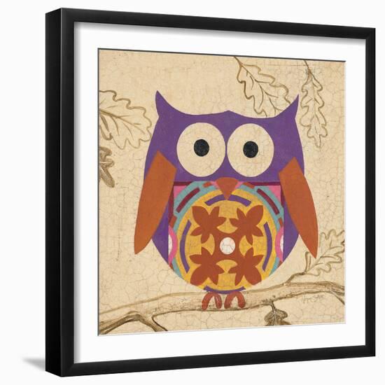 Plum Boho Owl-Hope Smith-Framed Art Print