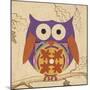 Plum Boho Owl-Hope Smith-Mounted Art Print