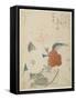 Plum Branch, a Peony Flower and a Metal Seal, 1816-Kubo Shunman-Framed Stretched Canvas