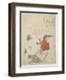 Plum Branch, a Peony Flower and a Metal Seal, 1816-Kubo Shunman-Framed Giclee Print