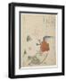 Plum Branch, a Peony Flower and a Metal Seal, 1816-Kubo Shunman-Framed Giclee Print