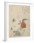 Plum Branch, a Peony Flower and a Metal Seal, 1816-Kubo Shunman-Framed Giclee Print