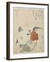 Plum Branch, a Peony Flower and a Metal Seal, 1816-Kubo Shunman-Framed Giclee Print