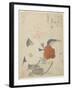 Plum Branch, a Peony Flower and a Metal Seal, 1816-Kubo Shunman-Framed Giclee Print