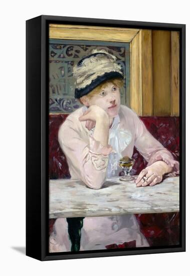 Plum Brandy by ‰Douard Manet-Édouard Manet-Framed Stretched Canvas