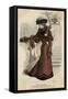 Plum Coloured Dress 1899-null-Framed Stretched Canvas