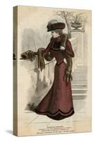 Plum Coloured Dress 1899-null-Stretched Canvas