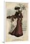 Plum Coloured Dress 1899-null-Framed Art Print