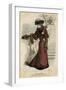 Plum Coloured Dress 1899-null-Framed Art Print