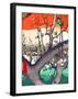 Plum Garden at Kameido-Ando Hiroshige-Framed Giclee Print