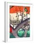 Plum Garden at Kameido-Ando Hiroshige-Framed Giclee Print