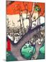 Plum Garden at Kameido-Ando Hiroshige-Mounted Giclee Print