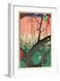 Plum Garden, Kameido, 1857-Ando Hiroshige-Framed Giclee Print