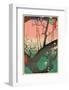 Plum Garden, Kameido, 1857-Ando Hiroshige-Framed Art Print