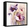 Plum Poppies I-Leticia Herrera-Framed Stretched Canvas
