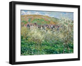 Plum Trees, 1879-Claude Monet-Framed Giclee Print