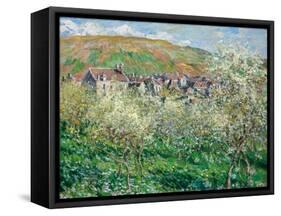 Plum Trees, 1879-Claude Monet-Framed Stretched Canvas