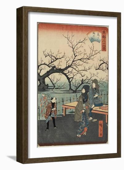 Plum Trees at Kameido, 1859-1862-null-Framed Giclee Print