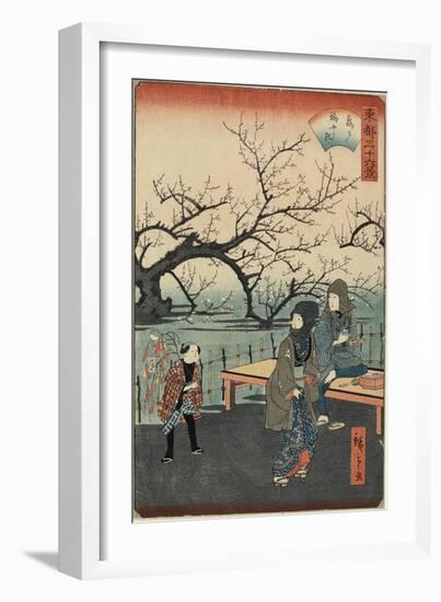 Plum Trees at Kameido, 1859-1862-null-Framed Giclee Print