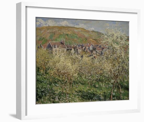 Plum Trees in Blossom, 1879-Claude Monet-Framed Art Print