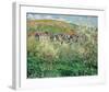 Plum Trees in Blossom, 1879-Claude Monet-Framed Premium Giclee Print