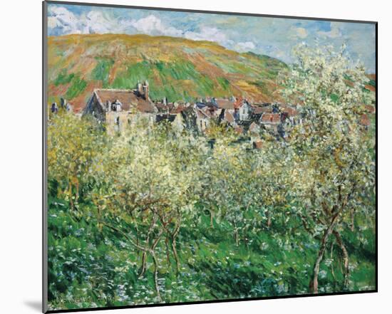 Plum Trees in Blossom, 1879-Claude Monet-Mounted Premium Giclee Print