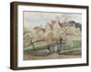 Plum Trees in Blossom-Camille Pissarro-Framed Giclee Print