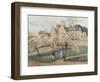 Plum Trees in Blossom-Camille Pissarro-Framed Giclee Print