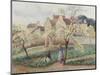 Plum Trees in Blossom-Camille Pissarro-Mounted Giclee Print