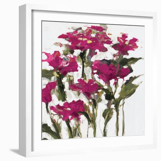 Plum Wild Flowers-Jane Slivka-Framed Art Print