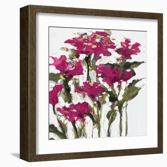 Plum Wild Flowers-Jane Slivka-Framed Art Print