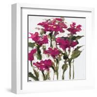 Plum Wild Flowers-Jane Slivka-Framed Art Print