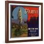 Pluma Brand - Upland, California - Citrus Crate Label-Lantern Press-Framed Art Print