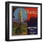 Pluma Brand - Upland, California - Citrus Crate Label-Lantern Press-Framed Art Print