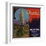 Pluma Brand - Upland, California - Citrus Crate Label-Lantern Press-Framed Art Print