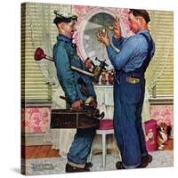 "Plumbers", June 2,1951-Norman Rockwell-Stretched Canvas