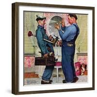 "Plumbers", June 2,1951-Norman Rockwell-Framed Giclee Print