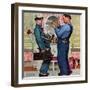 "Plumbers", June 2,1951-Norman Rockwell-Framed Premium Giclee Print