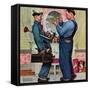 "Plumbers", June 2,1951-Norman Rockwell-Framed Stretched Canvas