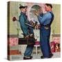 "Plumbers", June 2,1951-Norman Rockwell-Stretched Canvas