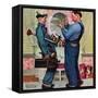 "Plumbers", June 2,1951-Norman Rockwell-Framed Stretched Canvas