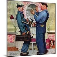 "Plumbers", June 2,1951-Norman Rockwell-Mounted Giclee Print