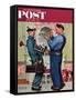 "Plumbers" Saturday Evening Post Cover, June 2,1951-Norman Rockwell-Framed Stretched Canvas