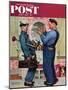 "Plumbers" Saturday Evening Post Cover, June 2,1951-Norman Rockwell-Mounted Premium Giclee Print