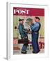 "Plumbers" Saturday Evening Post Cover, June 2,1951-Norman Rockwell-Framed Giclee Print