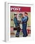 "Plumbers" Saturday Evening Post Cover, June 2,1951-Norman Rockwell-Framed Giclee Print