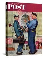 "Plumbers" Saturday Evening Post Cover, June 2,1951-Norman Rockwell-Stretched Canvas