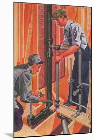 Plumbing and Pipefitting-null-Mounted Art Print