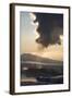 Plume of ash from a volcano at sunset-Natalie Tepper-Framed Photo