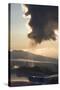 Plume of ash from a volcano at sunset-Natalie Tepper-Stretched Canvas